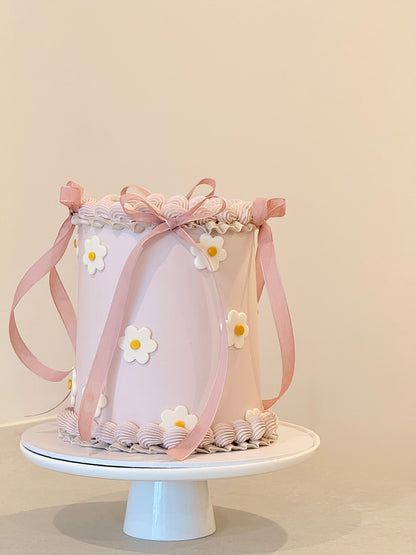 Clara elegant floral buttercream birthday cake Melbourne — Bakeology Studios