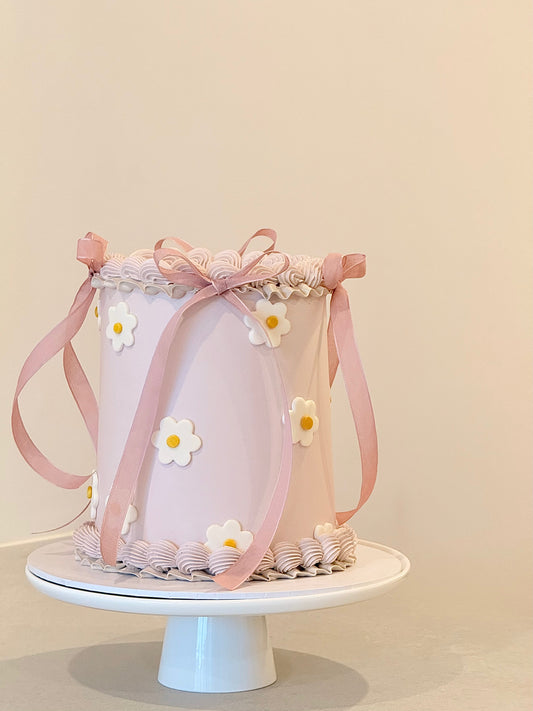 Clara elegant floral buttercream birthday cake Melbourne — Bakeology Studios