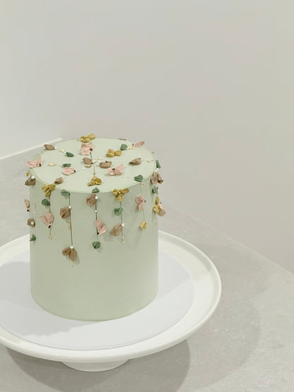 Etta soft floral birthday cake Melbourne — handcrafted by Bakeology Studios